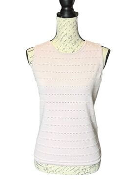 WHBM Sleeveless Knit Tank Top - Light Pink Size Small